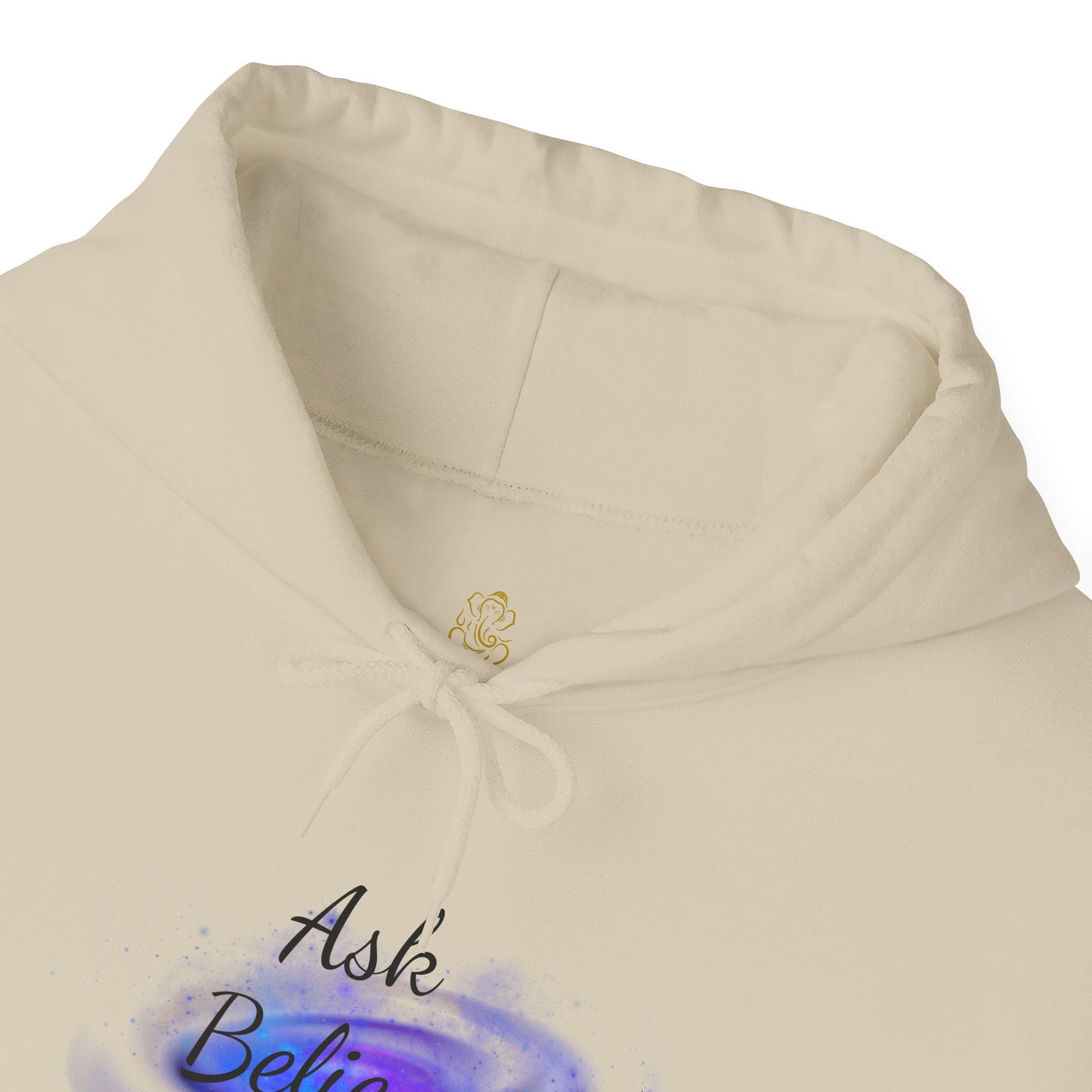 Ask Believe Receive Hoodie | Spiritual Manifestation Sweatshirt for Meditation & Mindfulness
