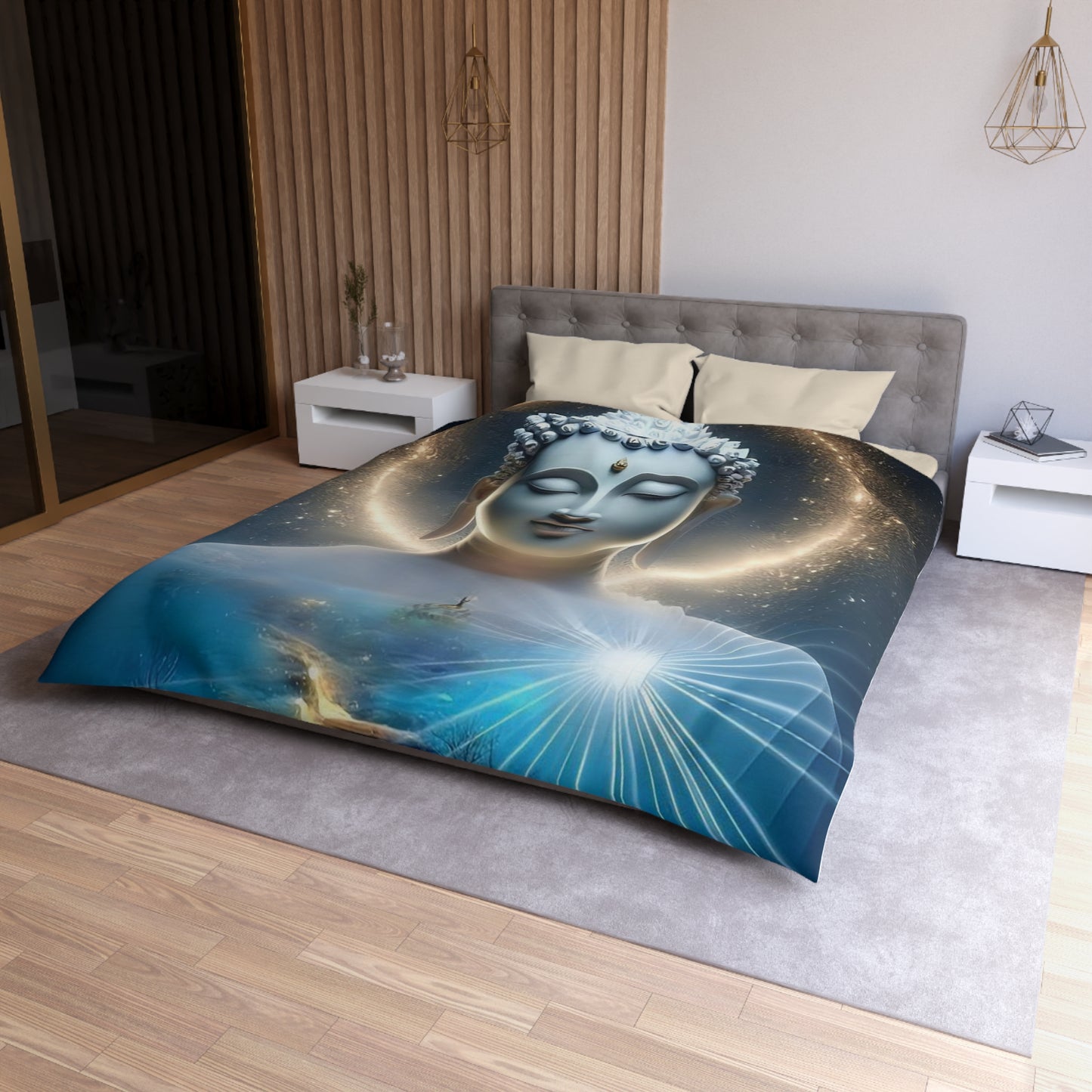 Buddha Duvet, Zen, Room Decoration, Bedding, Gift, Inspirational, Bed Cover