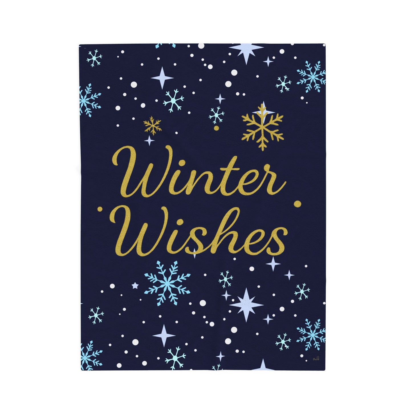 Winter Wishes Sherpa Blanket – Cozy Fleece Throw for Christmas & Winter Decor