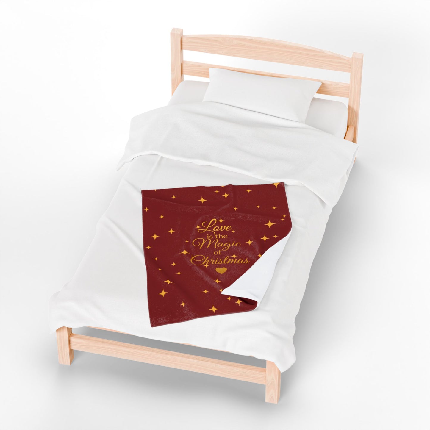 Love is the Magic of Christmas – Velveteen Throw Blanket