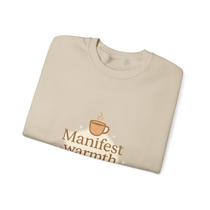 Manifest Warmth, Sip Peace – Cozy Winter Affirmation Sweatshirt (Unisex)