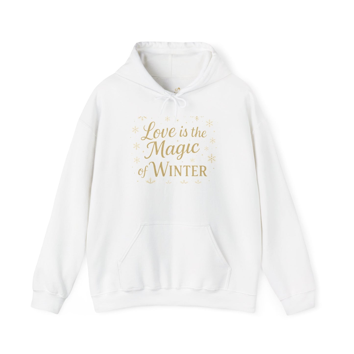 Love is the Magic of Winter Hoodie – Cozy Unisex Sweatshirt for the Season