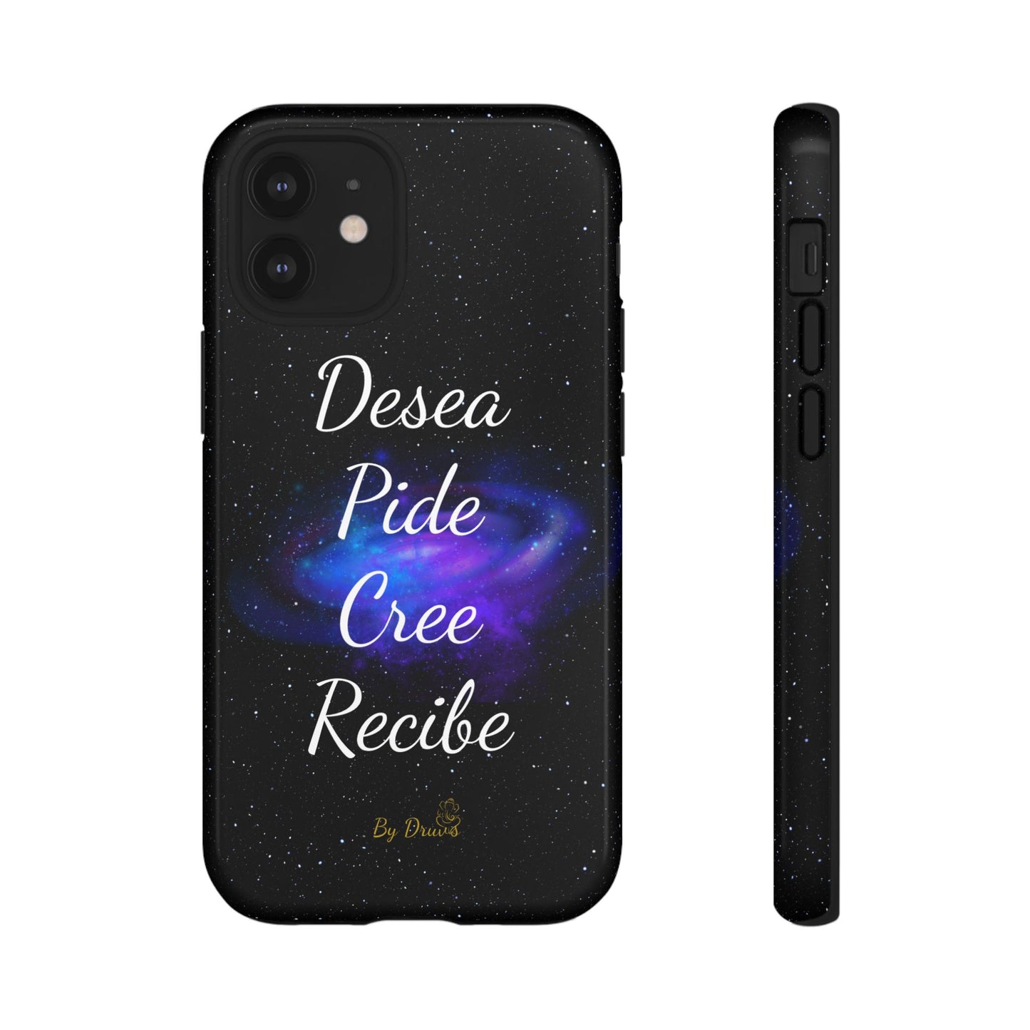 Funda para Móvil, Desea, Pide, Cree, Recibe, Ley de Atracción, Pensamiento Positivo,  iPhone, Samsung, Google Pixel, Carcasa para movil