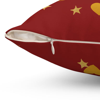 Love is the Magic of Christmas Cushion – Festive Red Throw Pillow