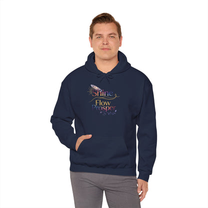 Shine Flow Prosper – Spiritual Manifestation Hoodie