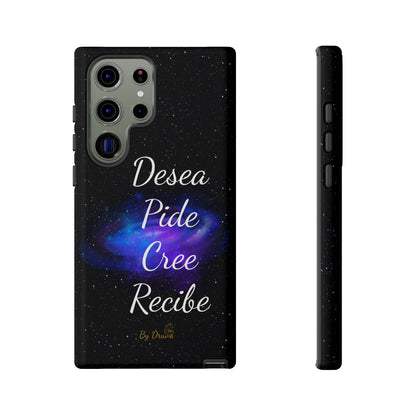 Funda para Móvil, Desea, Pide, Cree, Recibe, Ley de Atracción, Pensamiento Positivo,  iPhone, Samsung, Google Pixel, Carcasa para movil