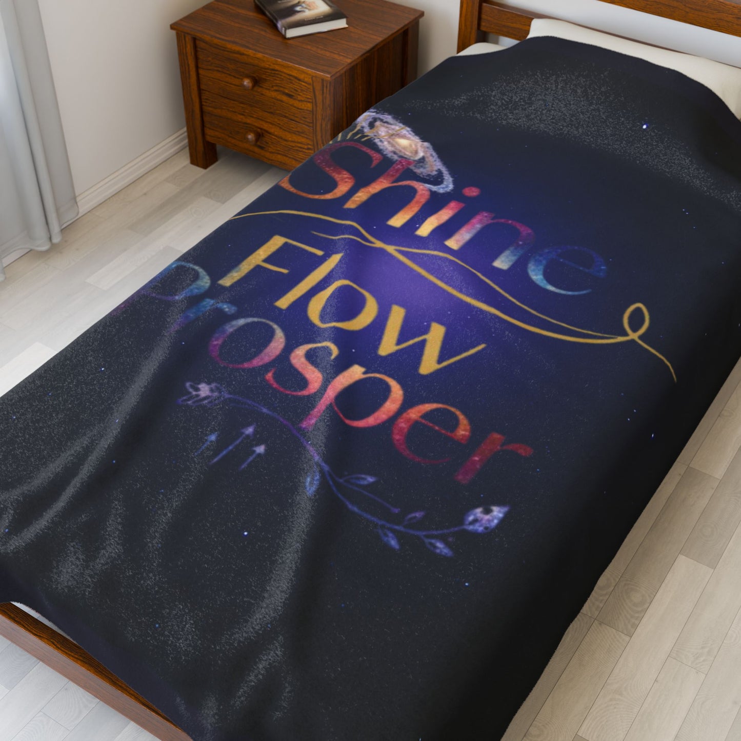 Shine Flow Prosper – Luxe Velveteen Throw Blanket