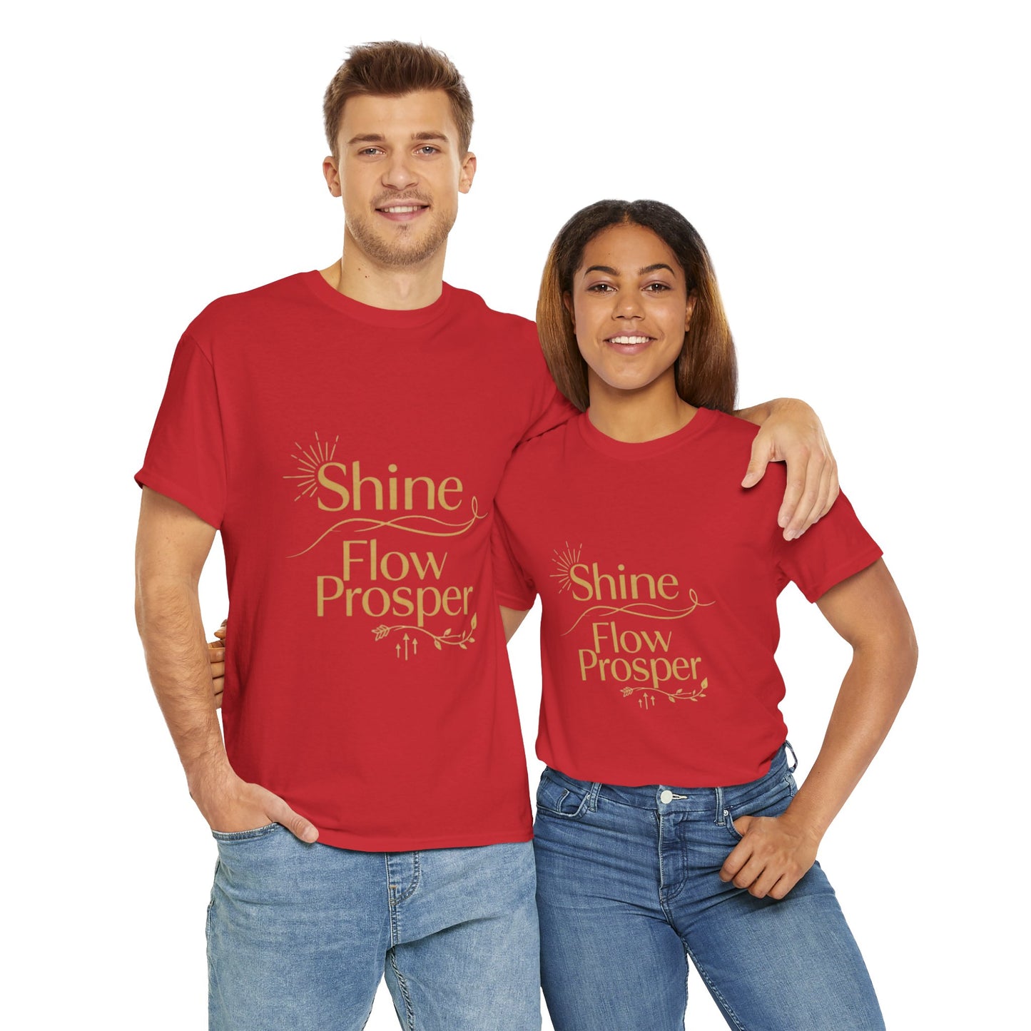 Shine Flow Prosper T-Shirt – Luxe Edition Affirmation Tee | Druvs