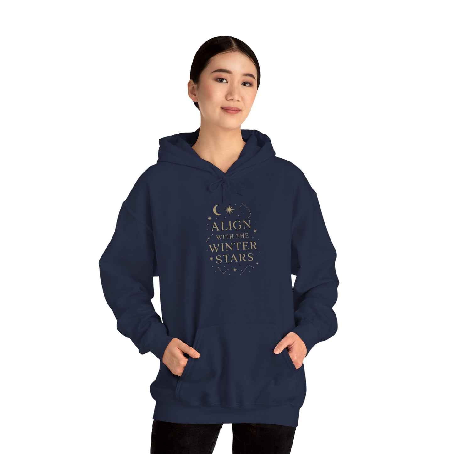 Align with the Winter Stars – Celestial Spiritual Hoodie