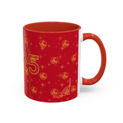 2025 Chinese New Year Mug – Year of the Snake Red & Gold Ceramic Cup