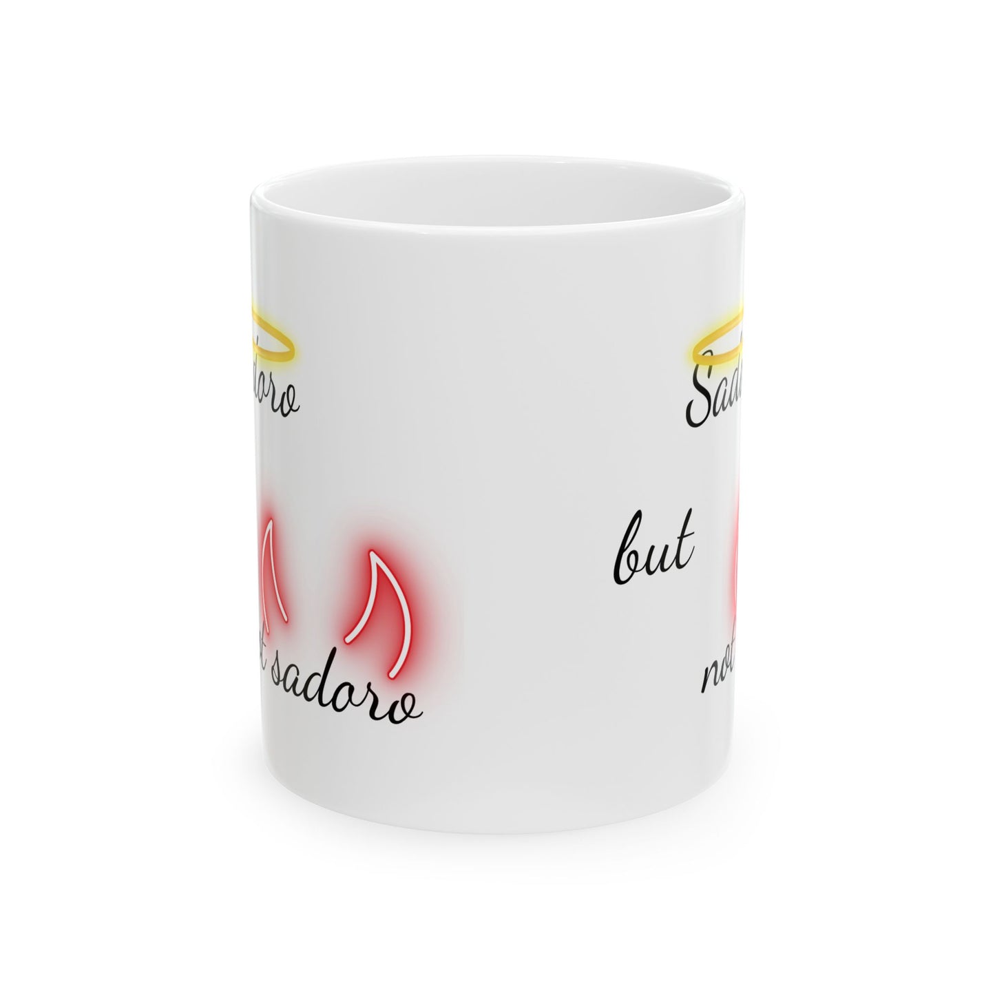 Funny Sindhi Mug – “Sadoro but not sadoro” | Halo & Devil Horns Mug