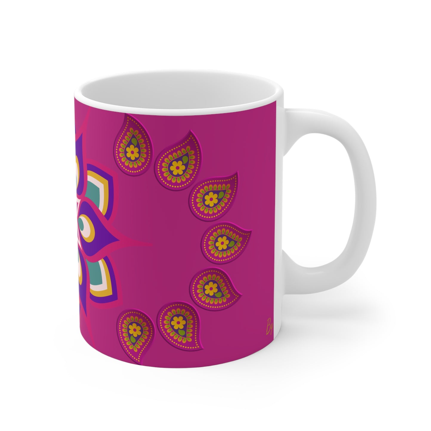 Rangoli Mug, Mandala Mug, Ethnic Mug, Diwali, Gift, Indian Mug