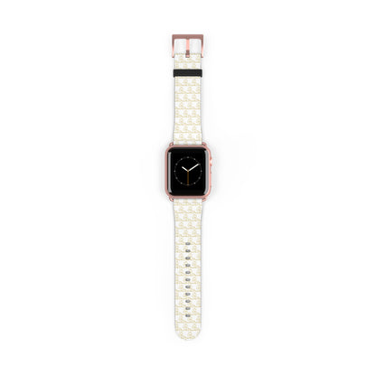 Watch Band - White Wrist Band with Druvs Monogram