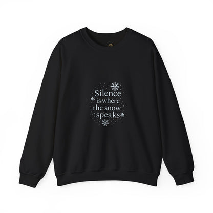 Silence Is Where the Snow Speaks – Spiritual Winter Sweatshirt (Unisex)