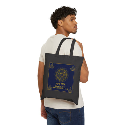 Shubh Labh Diwali Tote Bag – Prosperity & Good Fortune Mandala Design