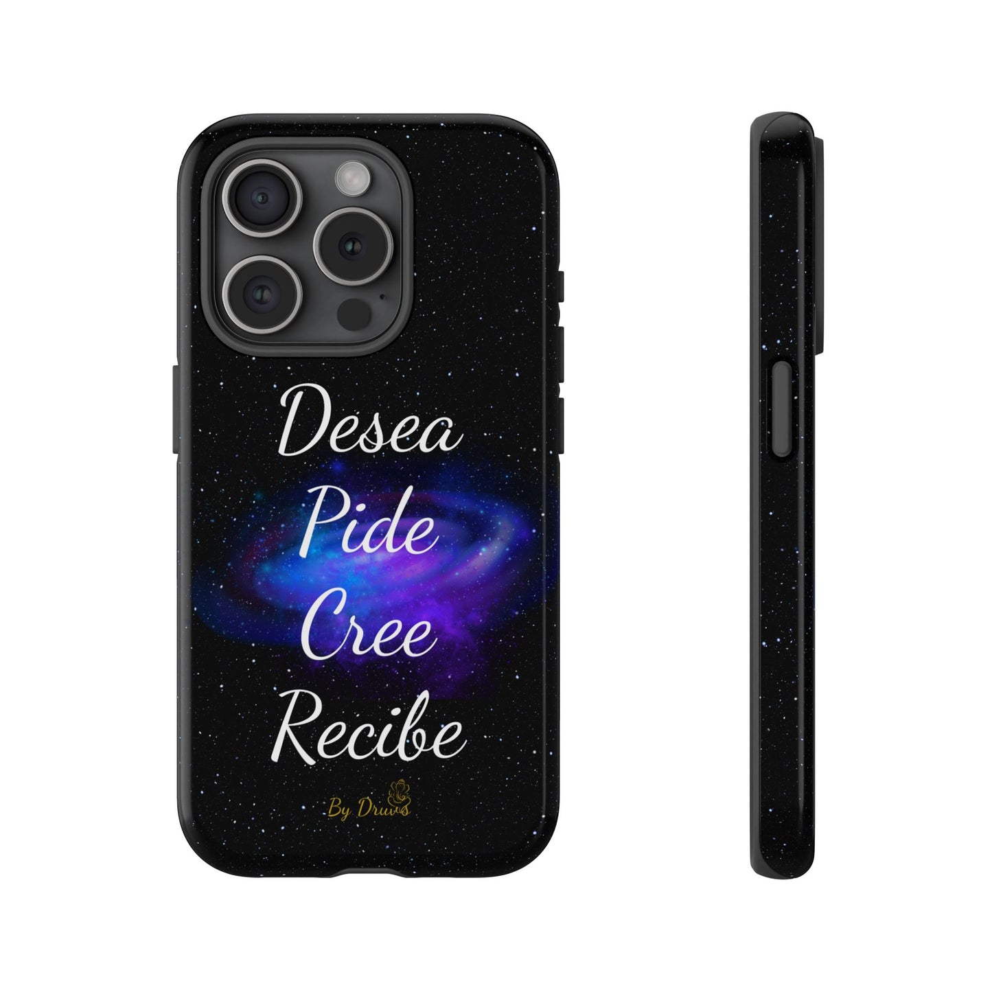 Funda para Móvil, Desea, Pide, Cree, Recibe, Ley de Atracción, Pensamiento Positivo,  iPhone, Samsung, Google Pixel, Carcasa para movil