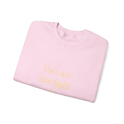 You Are the Light in Winter’s Heart – Inspirational Quote Sweatshirt (Unisex)
