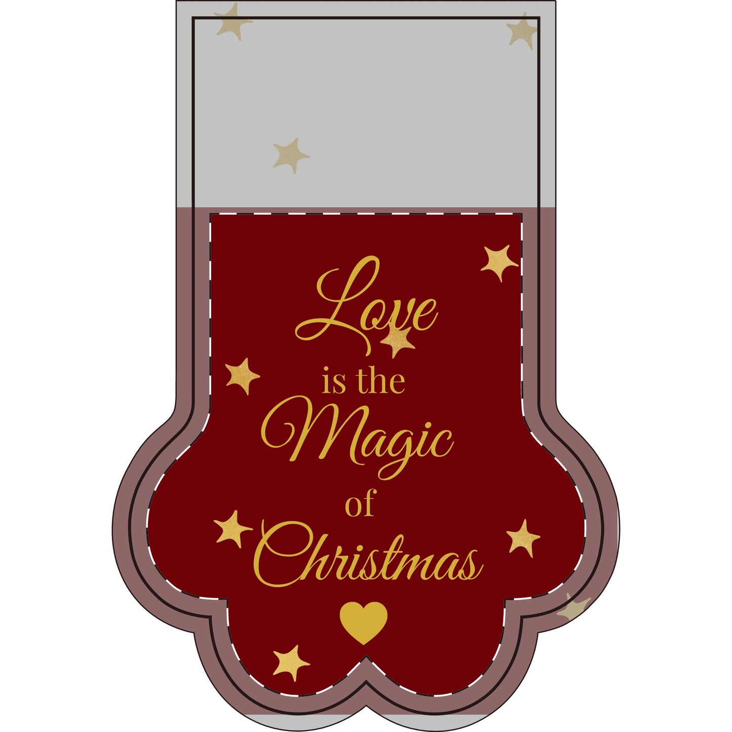 Personalized Paw Christmas Stocking – "Love is the Magic of Christmas" – Custom Name for Pets