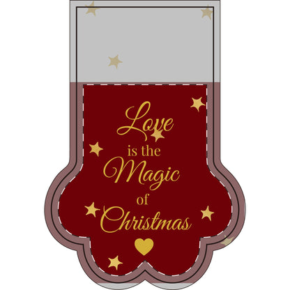 Personalized Paw Christmas Stocking – "Love is the Magic of Christmas" – Custom Name for Pets