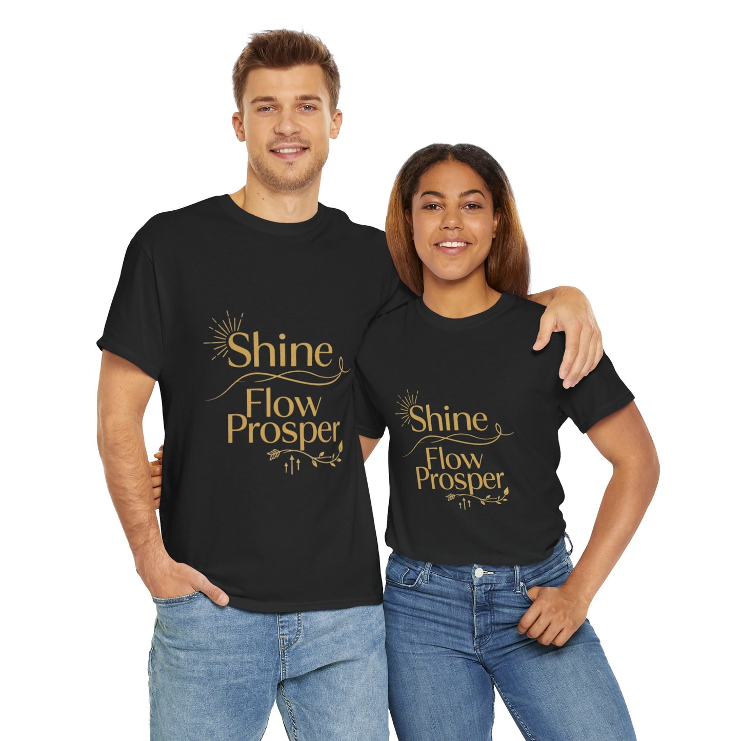 Shine Flow Prosper T-Shirt – Luxe Edition Affirmation Tee | Druvs