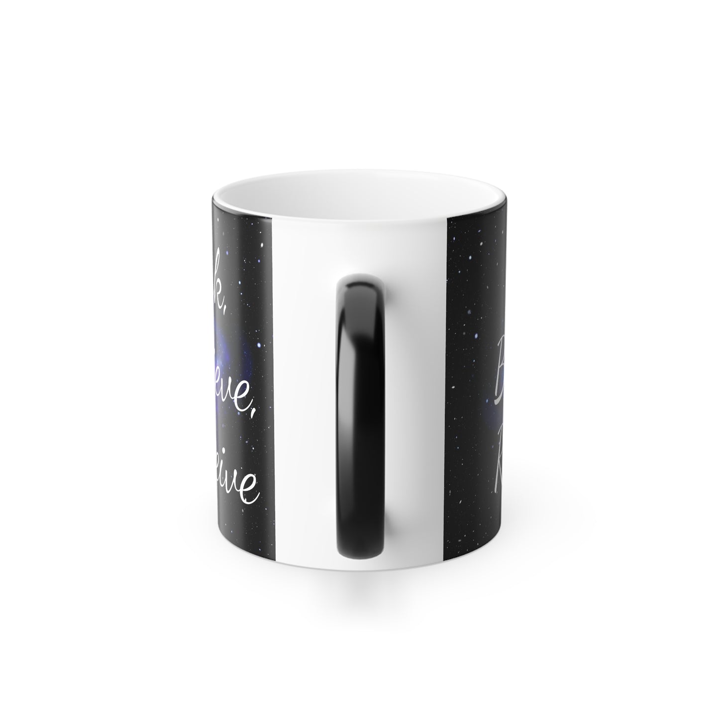 Ask. Believe. Receive. Color-Changing Magic Mug – Cosmic Morphing Affirmation Cup
