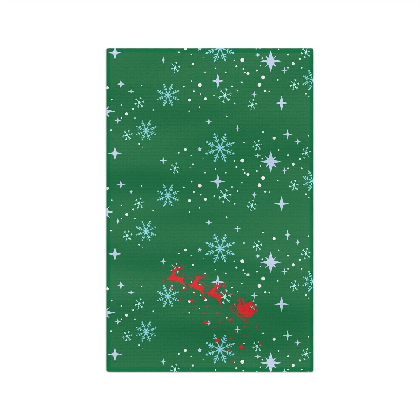 Festive Microfiber Tea Towel with Enchanting Snowflake Pattern, Christmas, Kitchen Towel