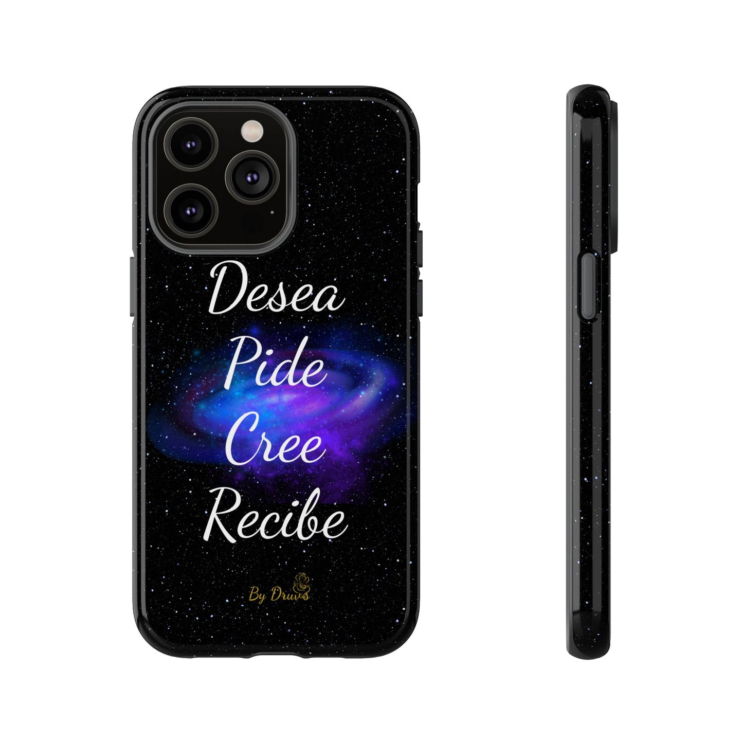 Funda para Móvil, Desea, Pide, Cree, Recibe, Ley de Atracción, Pensamiento Positivo,  iPhone, Samsung, Google Pixel, Carcasa para movil