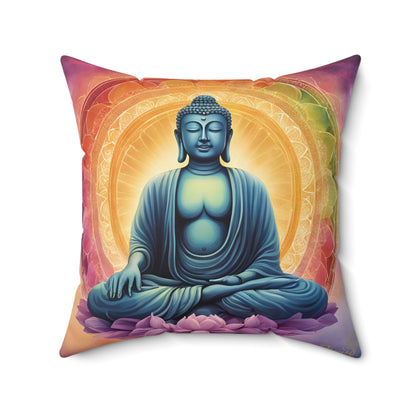 Buddha Meditation Cushion Pillow – Sacred Zen Decor by Druvs