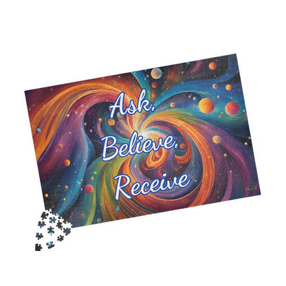 Puzzle - Ask, Believe, Receive Colorful Puzzle