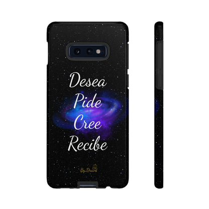 Funda para Móvil, Desea, Pide, Cree, Recibe, Ley de Atracción, Pensamiento Positivo,  iPhone, Samsung, Google Pixel, Carcasa para movil