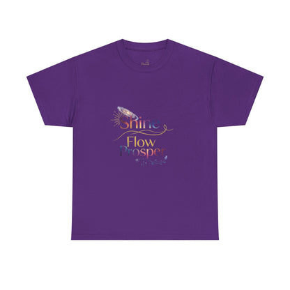 Shine Flow Prosper T-Shirt – Cosmic Manifestation Tee by Druvs
