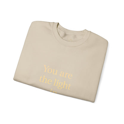 You Are the Light in Winter’s Heart – Inspirational Quote Sweatshirt (Unisex)