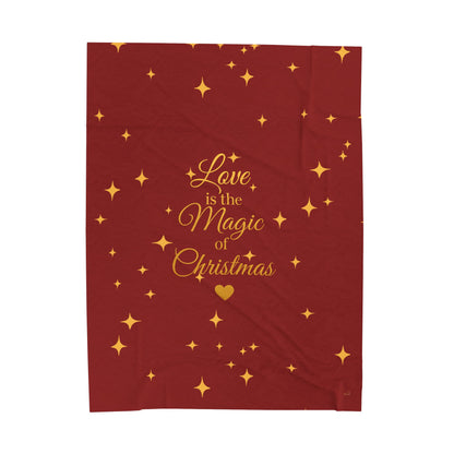 Love is the Magic of Christmas – Velveteen Throw Blanket