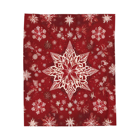 Velveteen Blanket Snowflake Star