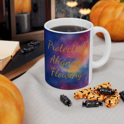 Ganesh Galaxy Mug – “My Energy My Protector” (11oz Ceramic)