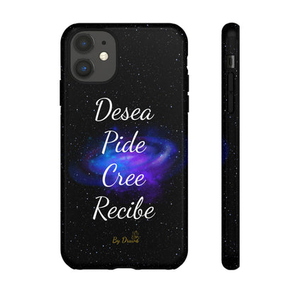 Funda para Móvil, Desea, Pide, Cree, Recibe, Ley de Atracción, Pensamiento Positivo,  iPhone, Samsung, Google Pixel, Carcasa para movil