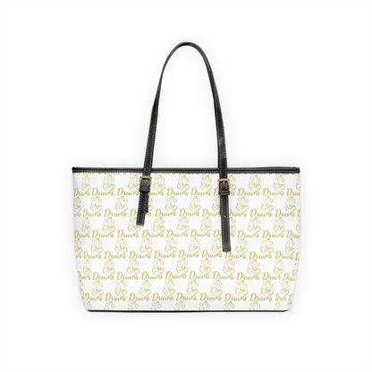 Shoulder Bag - White Handbag with Druvs Monogram