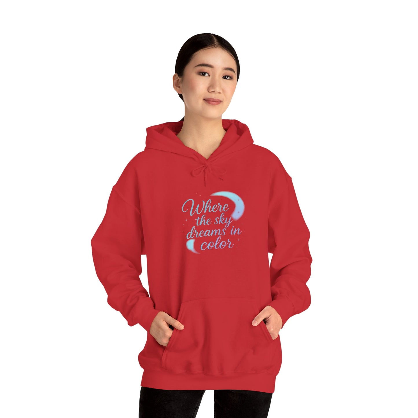 Where the Sky Dreams in Color – Cosmic Moon Hoodie