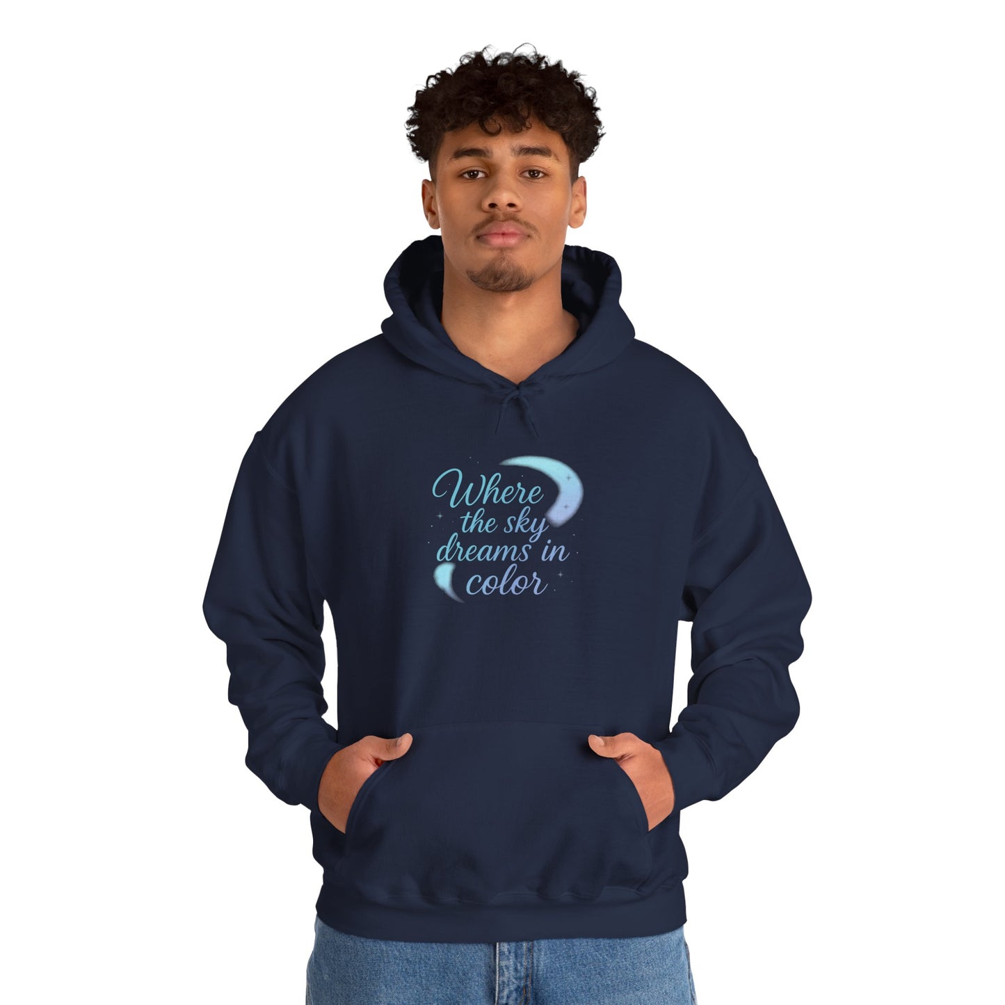 Where the Sky Dreams in Color – Cosmic Moon Hoodie