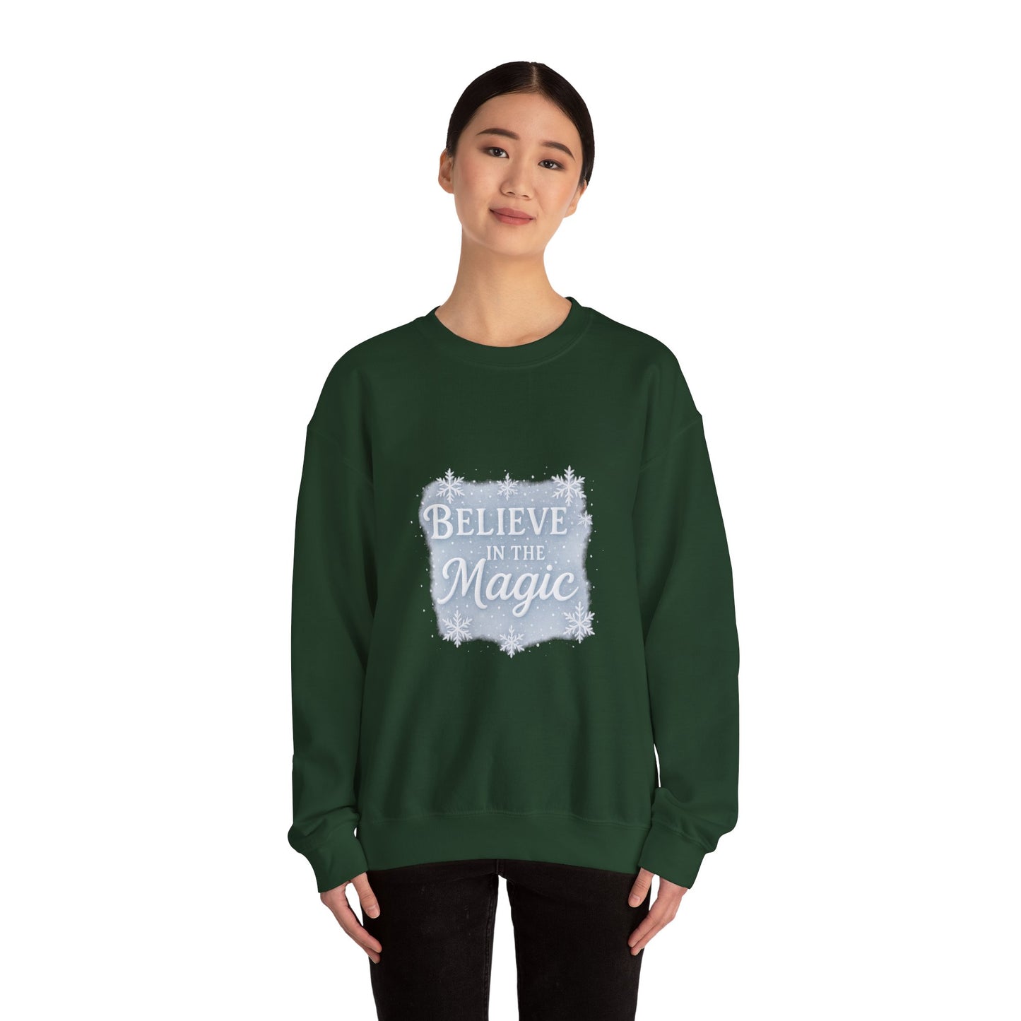 Believe in the Magic Winter Sweatshirt – Unisex Cozy Christmas Crewneck