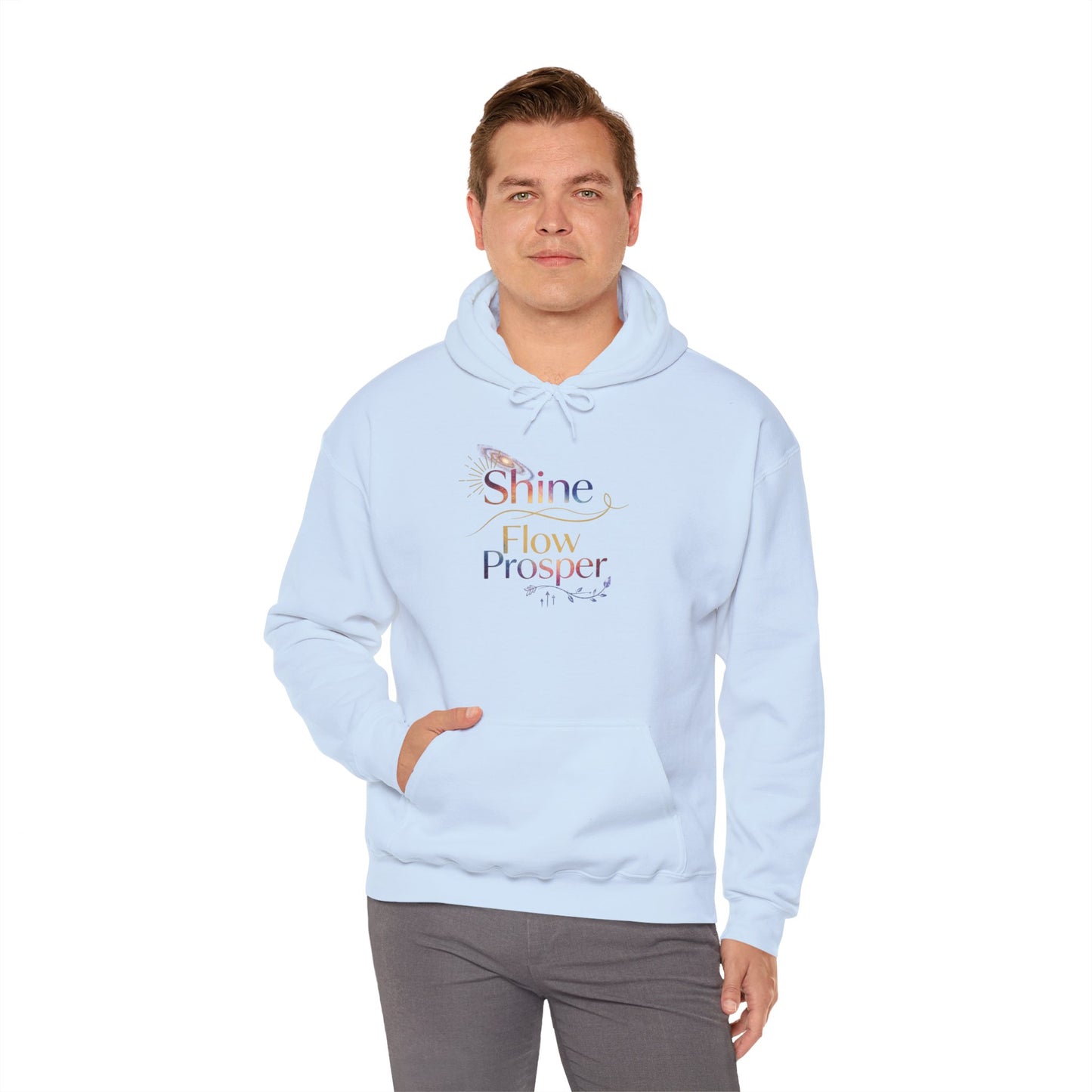 Shine Flow Prosper – Spiritual Manifestation Hoodie