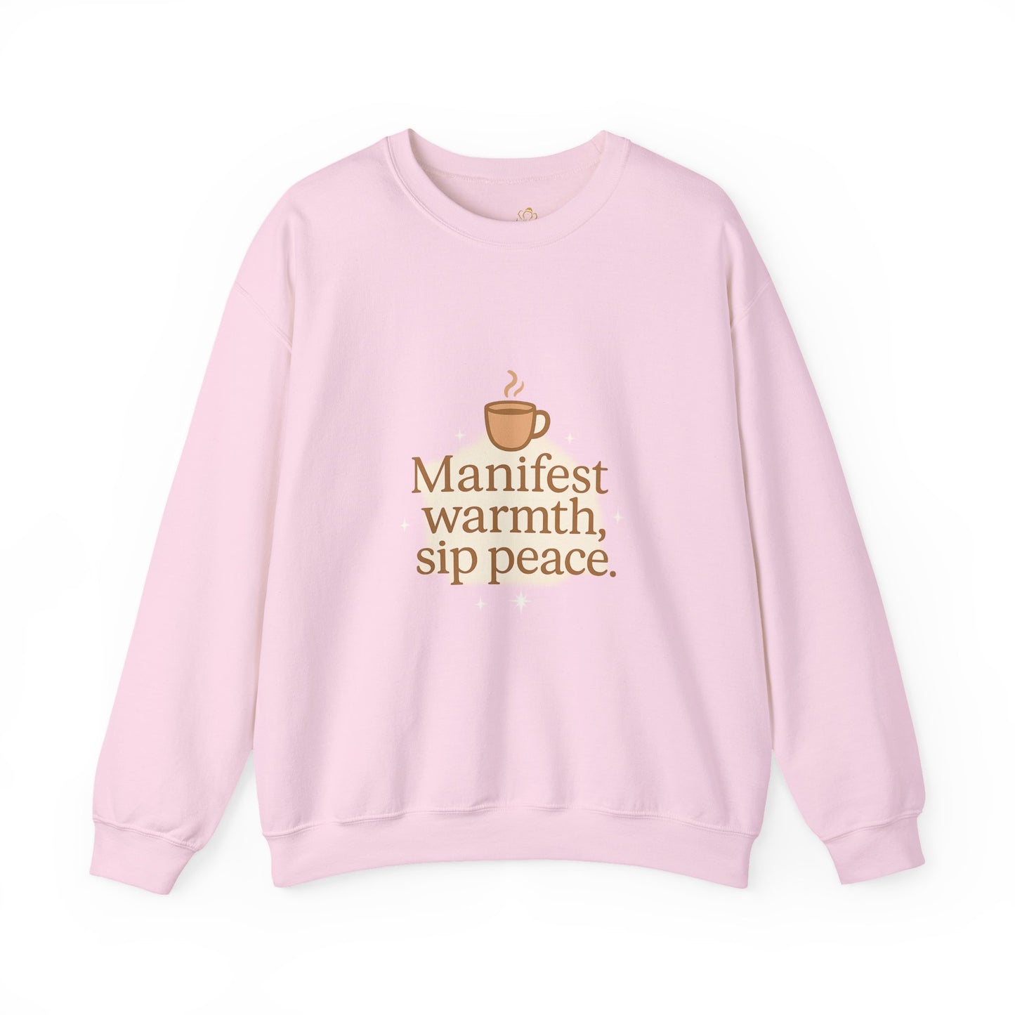 Manifest Warmth, Sip Peace – Cozy Winter Affirmation Sweatshirt (Unisex)
