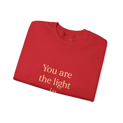 You Are the Light in Winter’s Heart – Inspirational Quote Sweatshirt (Unisex)