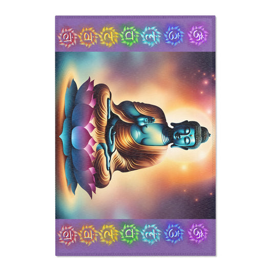 Buddha Chakra Area Rug – Sacred Lotus Meditation Mat