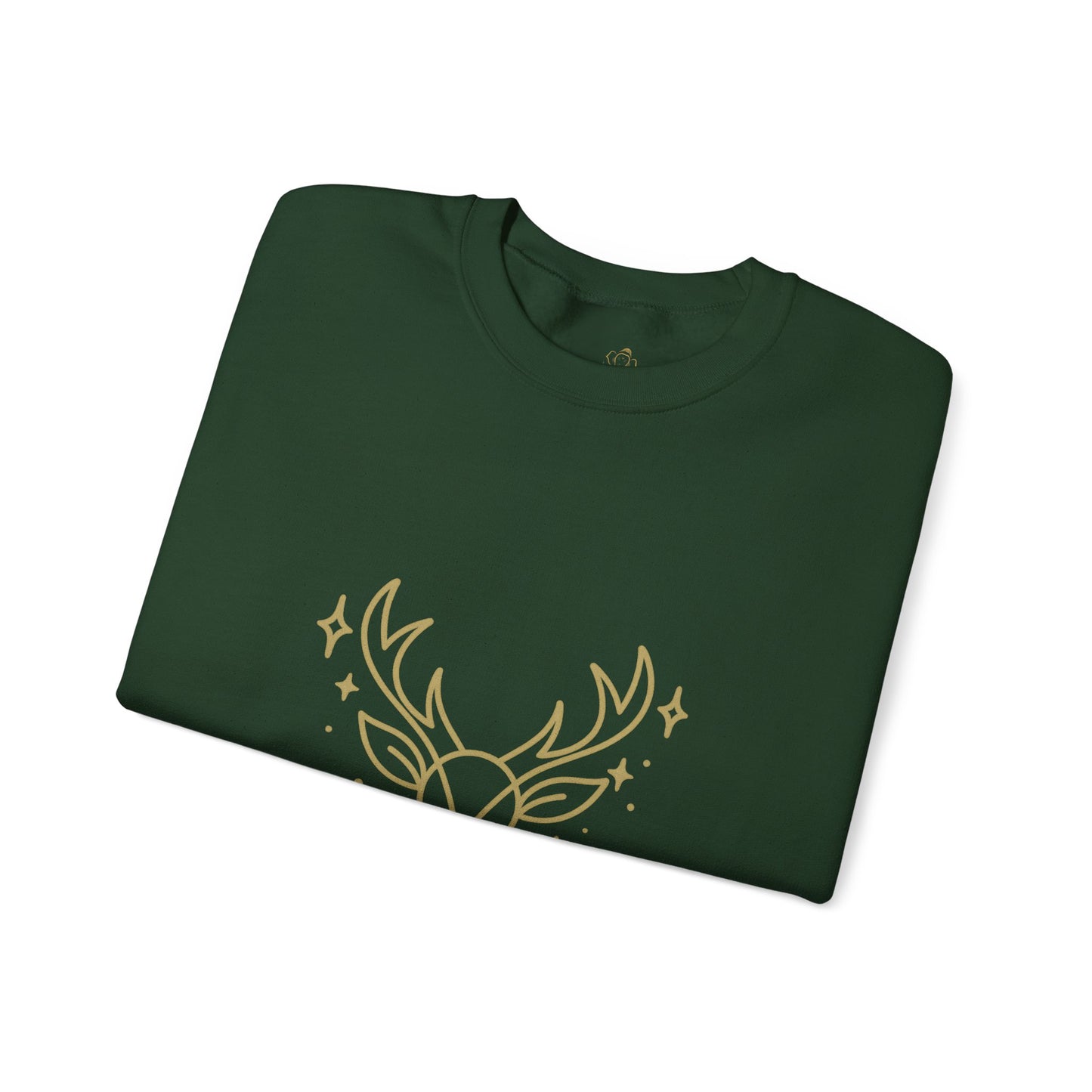 Minimalist Gold Reindeer Sweatshirt – Elegant Holiday Sweater