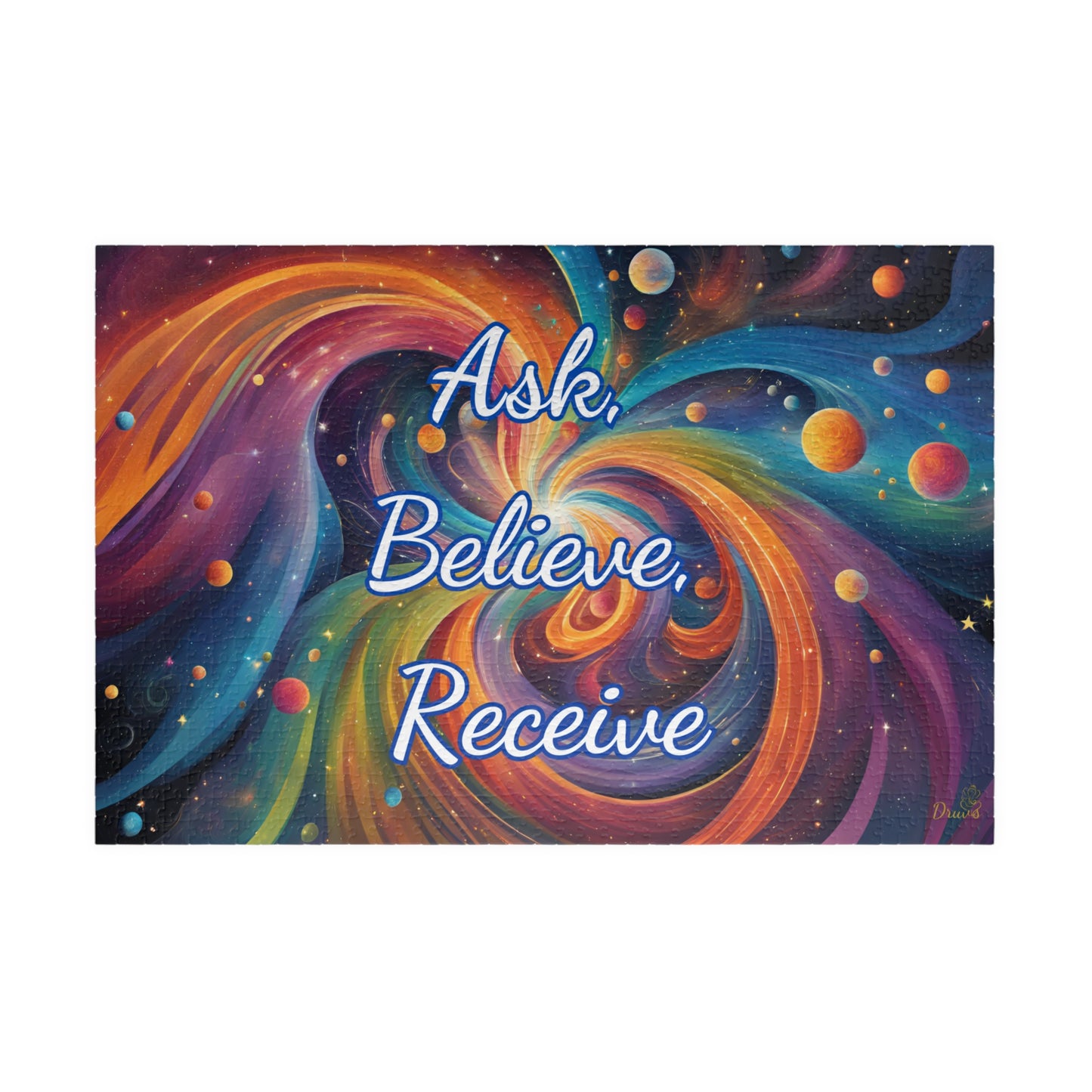 Puzzle - Ask, Believe, Receive Colorful Puzzle