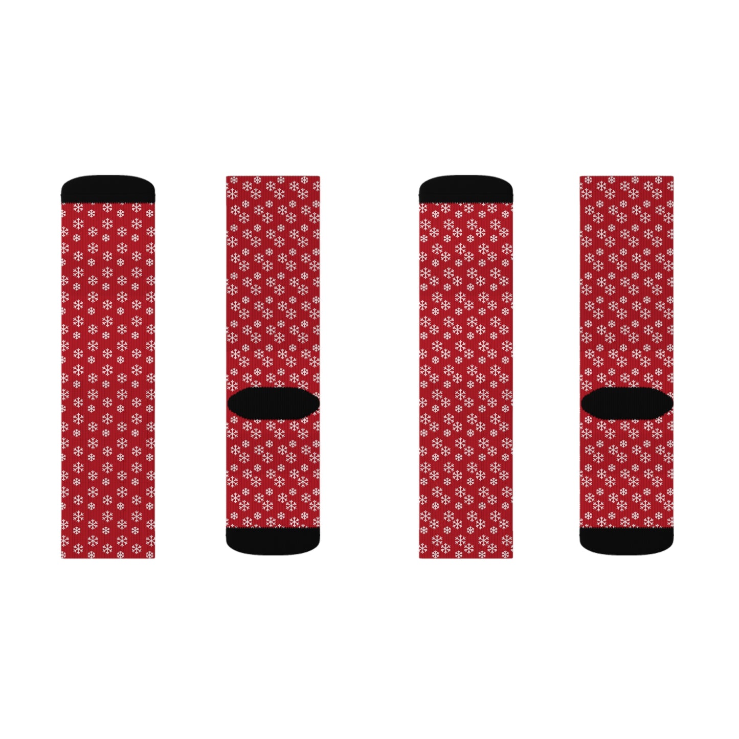 Red Snowflake Socks