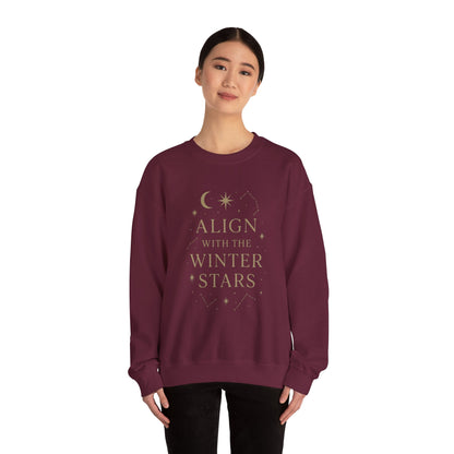 Align with the Winter Stars – Celestial Holiday Sweatshirt | Spiritual Winter Vibes