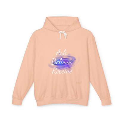 Unisex Hoodie Sweatshirt with Ask, Believe, Receive in it, Inspirational, Law of attraction, Motivational Hoodie, Gifts Idea