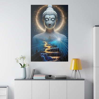 Buddha Canvas - Zen Space, Office Room, Peaceful, Gift Idea, Inspirational, Birthday, Thanksgiving